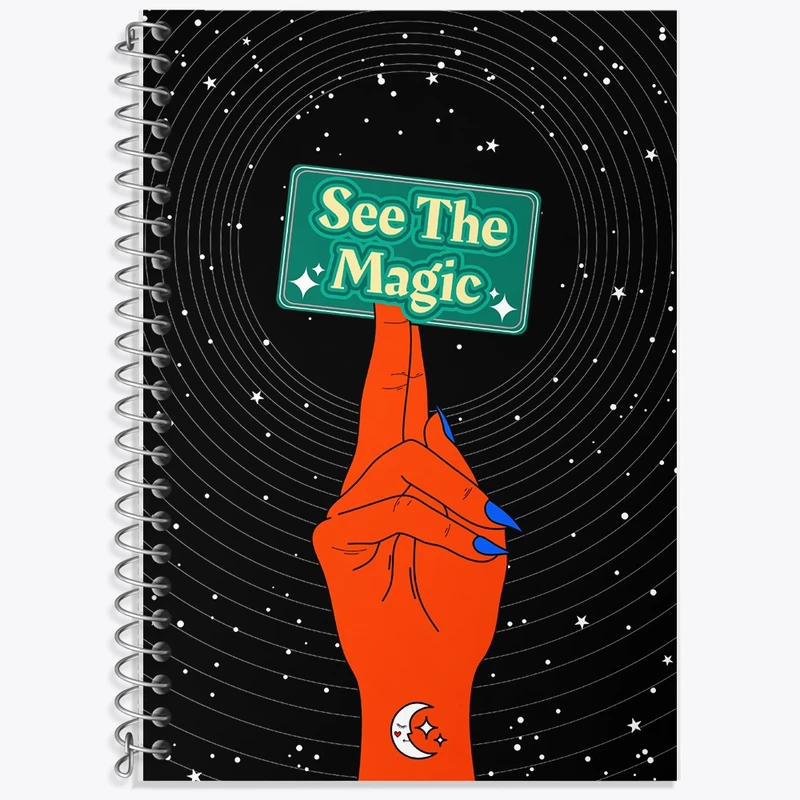 دفتر زبان 50 برگ خندالو مدل دو خط طرح See The Magic کد F1651