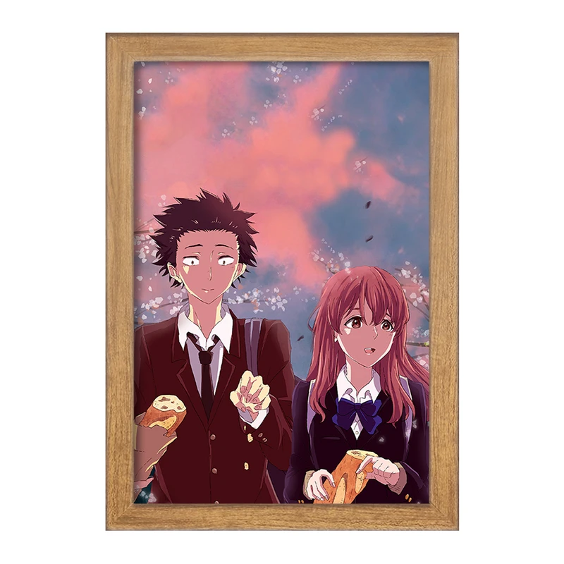 تابلو خندالو مدل شوکو نیشیمیا و شویا ایشیدا انیمه سایلنت ویس A Silent Voice  کد 15818