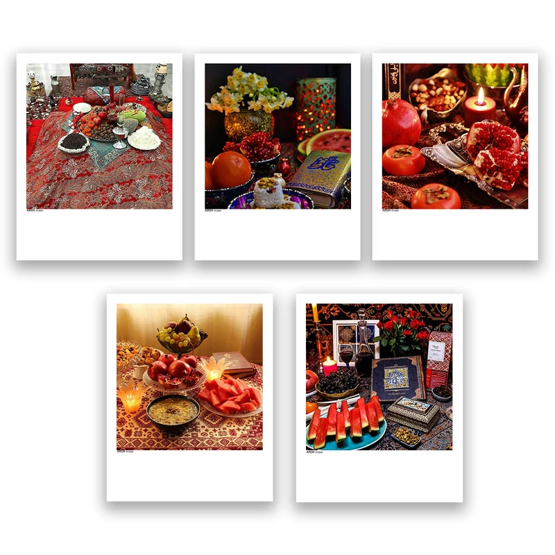 آویز تزیینی عرش مدل فانتزی یلدا کد Asa120 مجموعه پنچ عددی