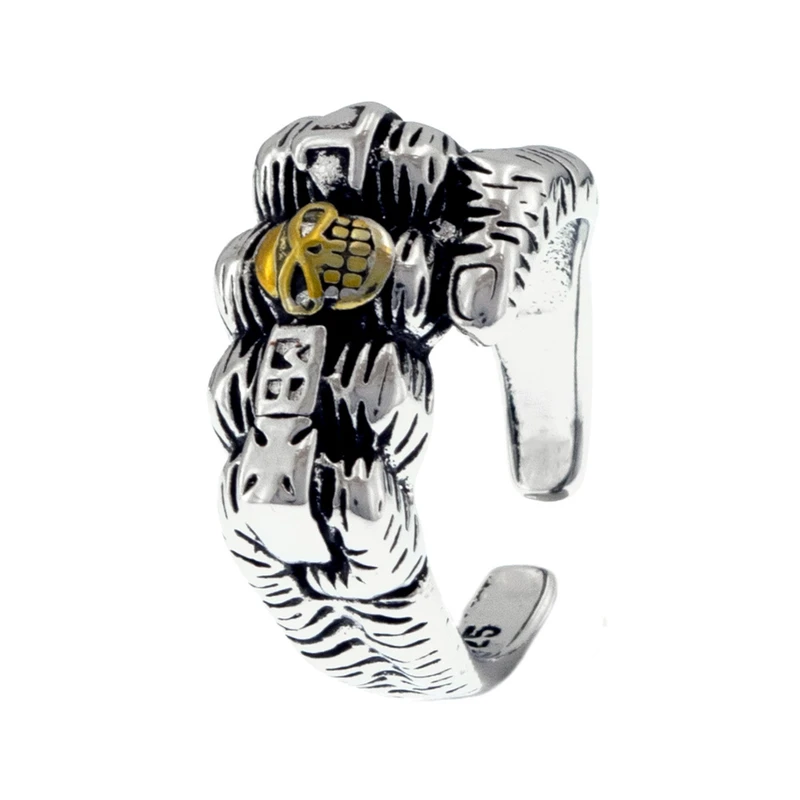 انگشتر مردانه برانت طرح مشت قدرت