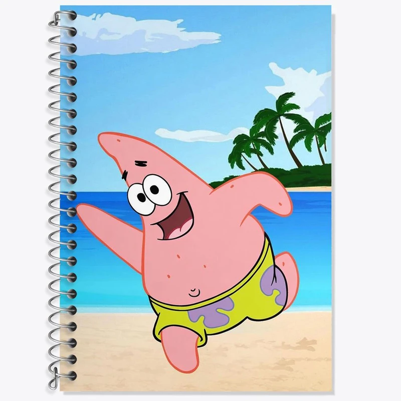 دفتر زبان 50 برگ خندالو مدل دو خط طرح پاتریک کد 4733