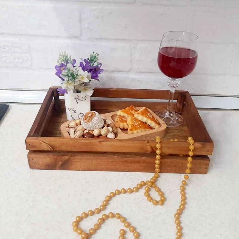 سینی سرو مدل چوبی کد S2