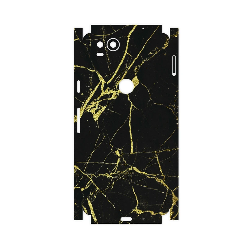 برچسب پوششی ماهوت مدل Graphite-Gold-Marble-FullSkin مناسب برای گوشی موبایل گوگل Pixel 2