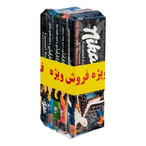ویفر کاراملی و کاکائویی نیکا - 133 گرم بسته 5 عددی