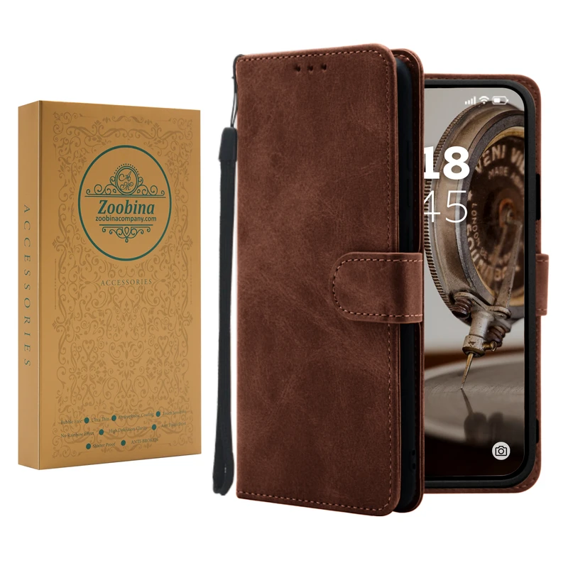 کیف کلاسوری زوبینا مدل Bolkan مناسب برای گوشی موبایل سامسونگ Galaxy A16 به همراه بند آویز