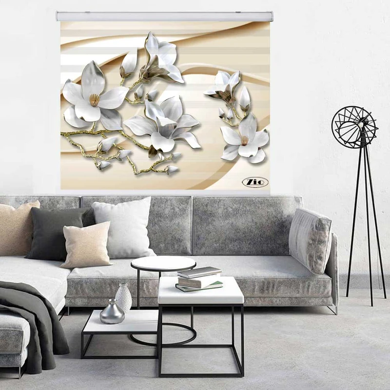 پرده زبرا زیو کد 3D1157 سایز 150x150 سانتی متر