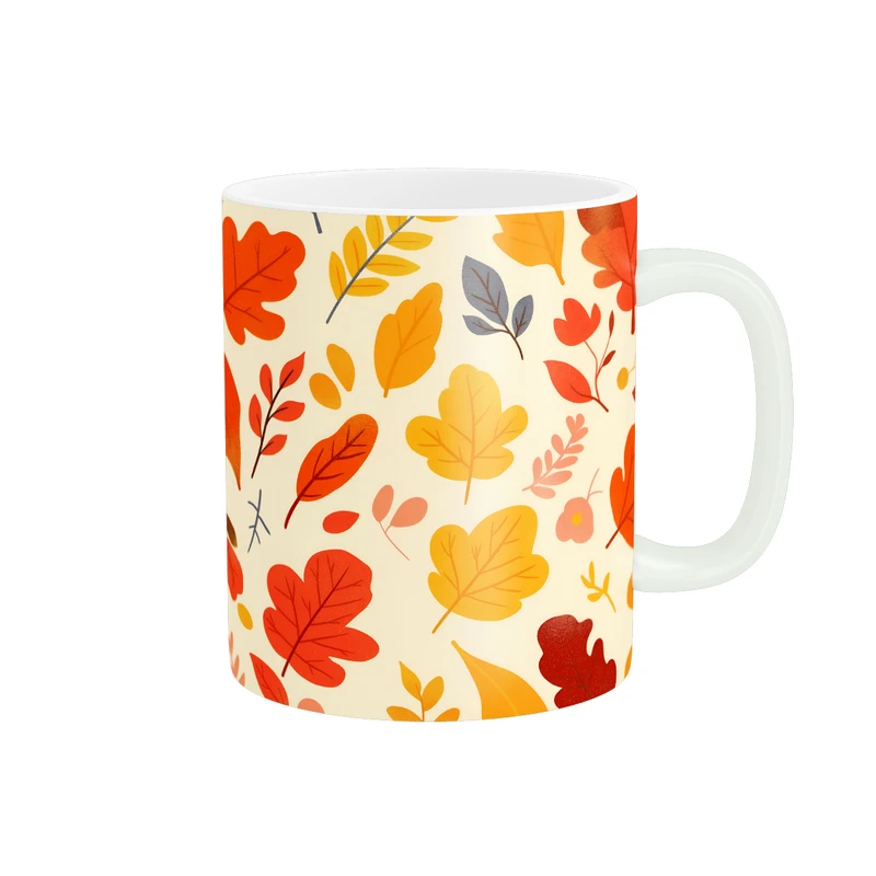 ماگ طرح فانتزی مدل برگ های پاییزی کد 43