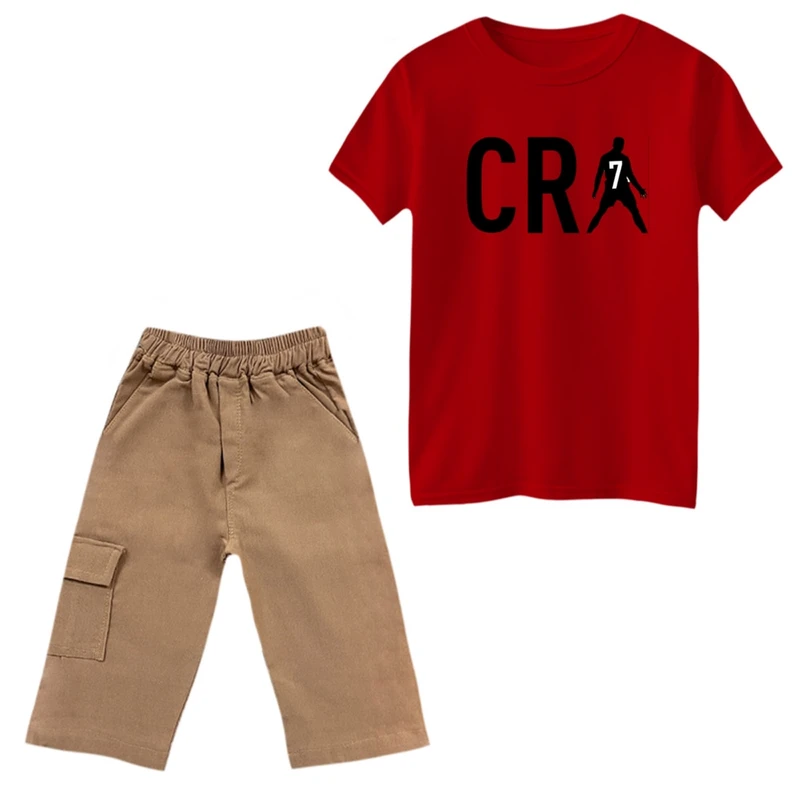 ست تی‌شرت و شلوارک پسرانه مدل رونالدو کد 11