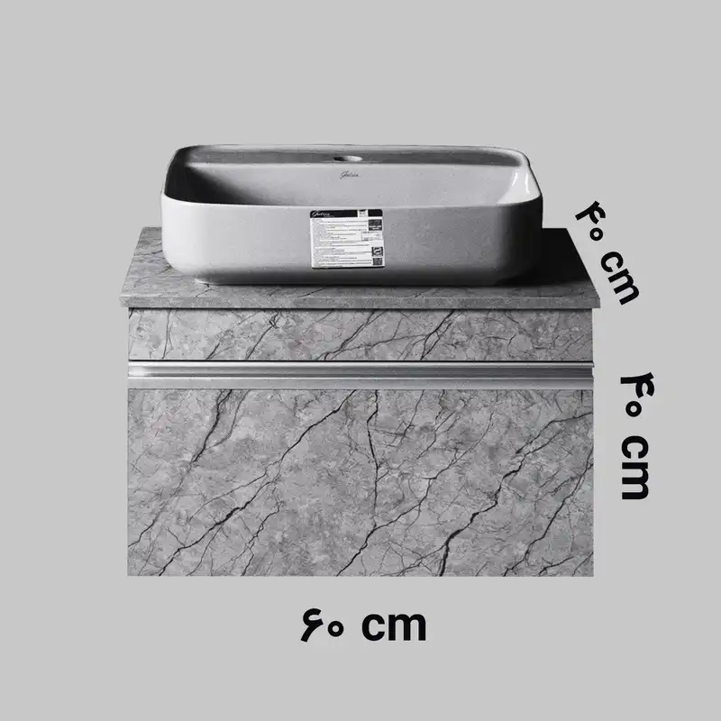 ست کابینت و روشویی مانلی مدل H18 به همراه آینه و باکس