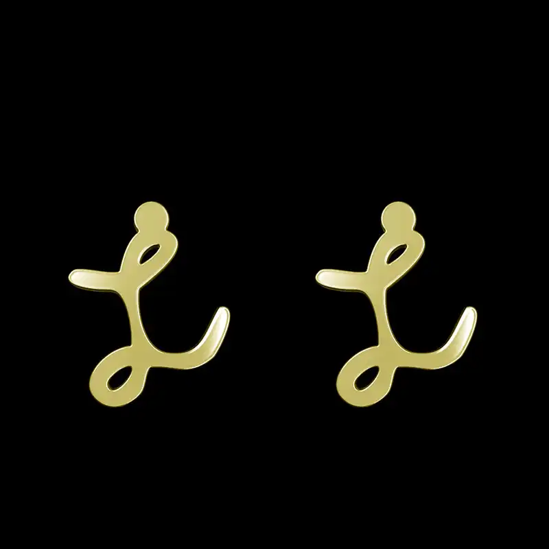 گوشواره طلا 18 عیار زنانه مدوپد مدل هندسی کد GA1-16106