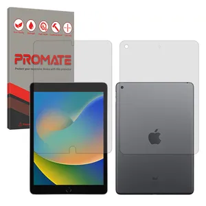 محافظ صفحه نمایش شفاف پرومیت مدل Resistant مناسب برای تبلت اپل iPad 10.2 به همراه محافظ پشت تبلت 