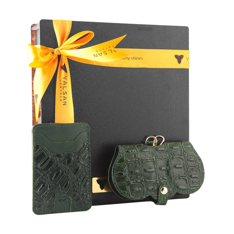 ست هدیه چرم یلسان مدل چیکا کد 193-MDS-GAN-sb