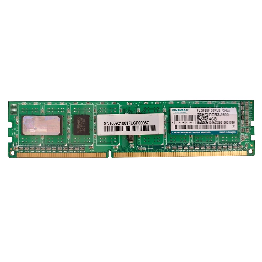 رم کامپیوتر DDR3 تک کاناله 1600 مگاهرتز CL11 کینگ مکس مدل PC3-12800 ظرفیت 4 گیگابایت