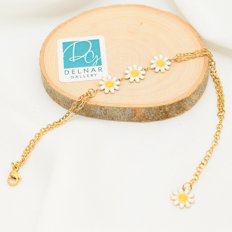 دستبند زنانه دلنار گالری مدل بابونه 4