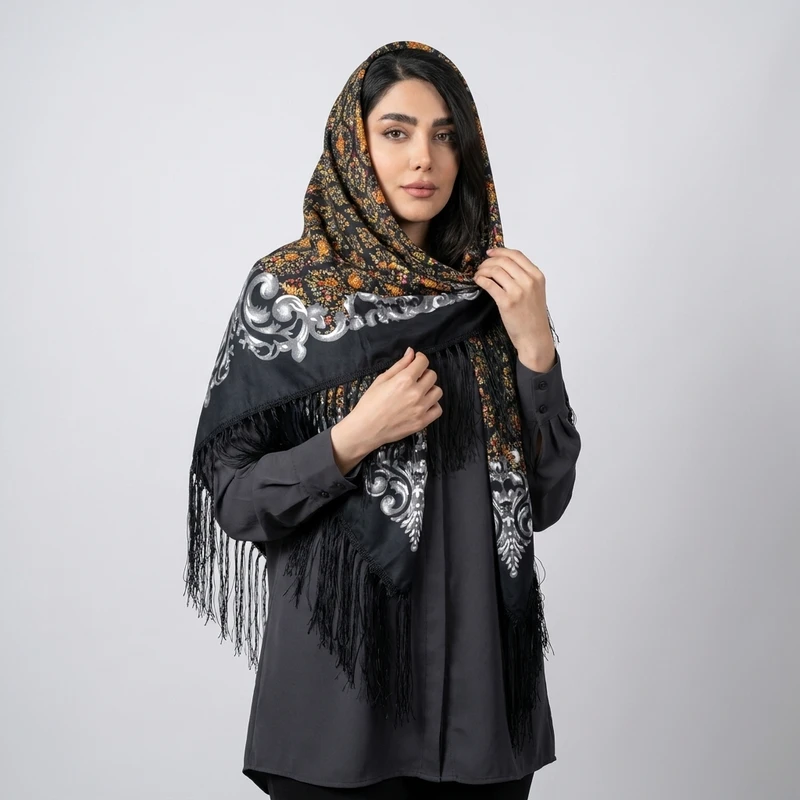 روسری گلدار زنانه مدل 5847