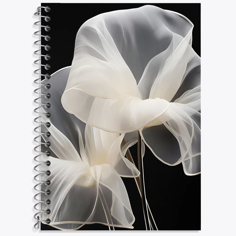 دفتر زبان 50 برگ خندالو مدل سه خط طرح گل کد N5868