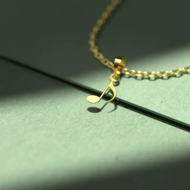 گردنبند طلا 18 عیار زنانه مدوپد مدل موزیک