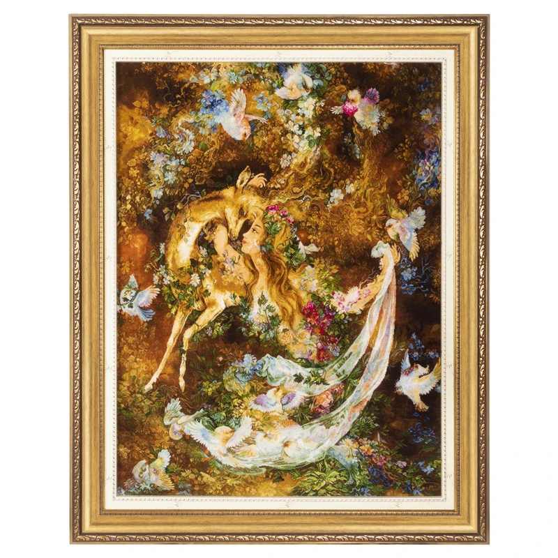 تابلو فرش دستباف سی پرشیا طرح مینیاتور نیاز نوازش کد 904266