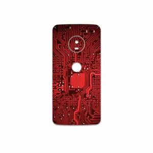 MAHOOT Red Printed Circuit Board Cover Sticker for Motorola Moto G5 Plus