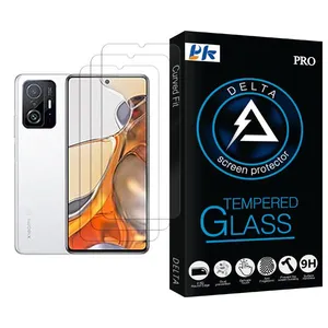 PK Delta Glass MIX003 Screen Protector For Xiaomi 11T Pro Pack Of 3