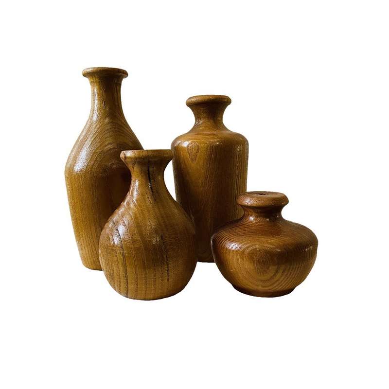 گلدان چوبی مدل ست مجموعه 4 عددی