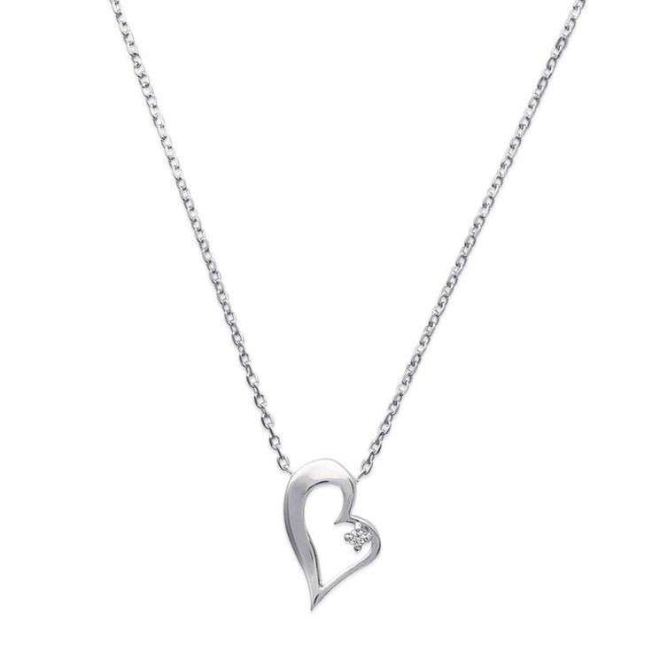 گردنبند نقره زنانه قیراط طرح قلب کد GH4190