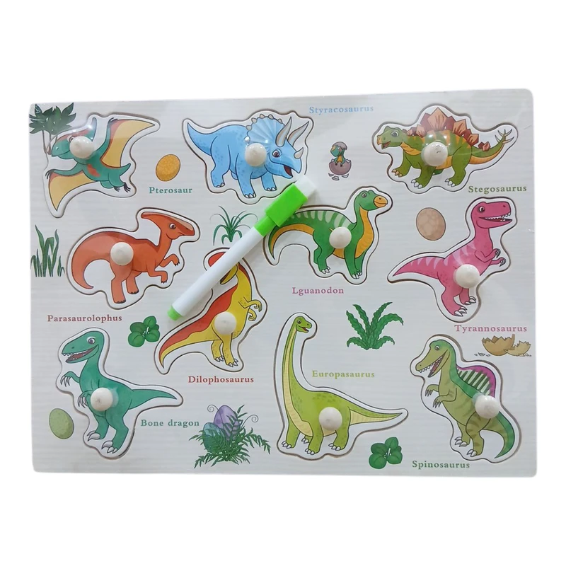 پازل آموزشی مدل وایبرد ماژیکدار طرح دایناسور