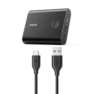 شارژر همراه انکر مدل A1316 PowerCore Plus With QC3 با ظرفیت 13400mAH به همراه کابل Type-C