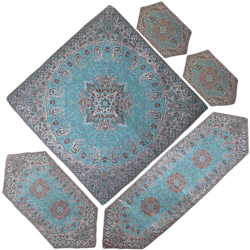 رومیزی ترمه FIROZEHE5/5 مجموعه 5 عددی