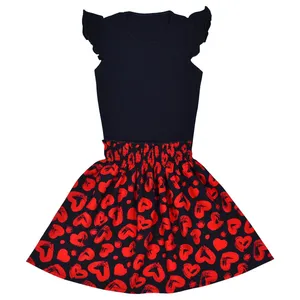 ست تاپ و دامن دخترانه دل آویز مدل T383