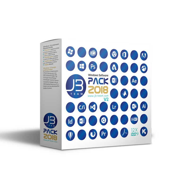 مجموعه نرم افزار JB Pack 2018 v2 نشر جی بی تیم