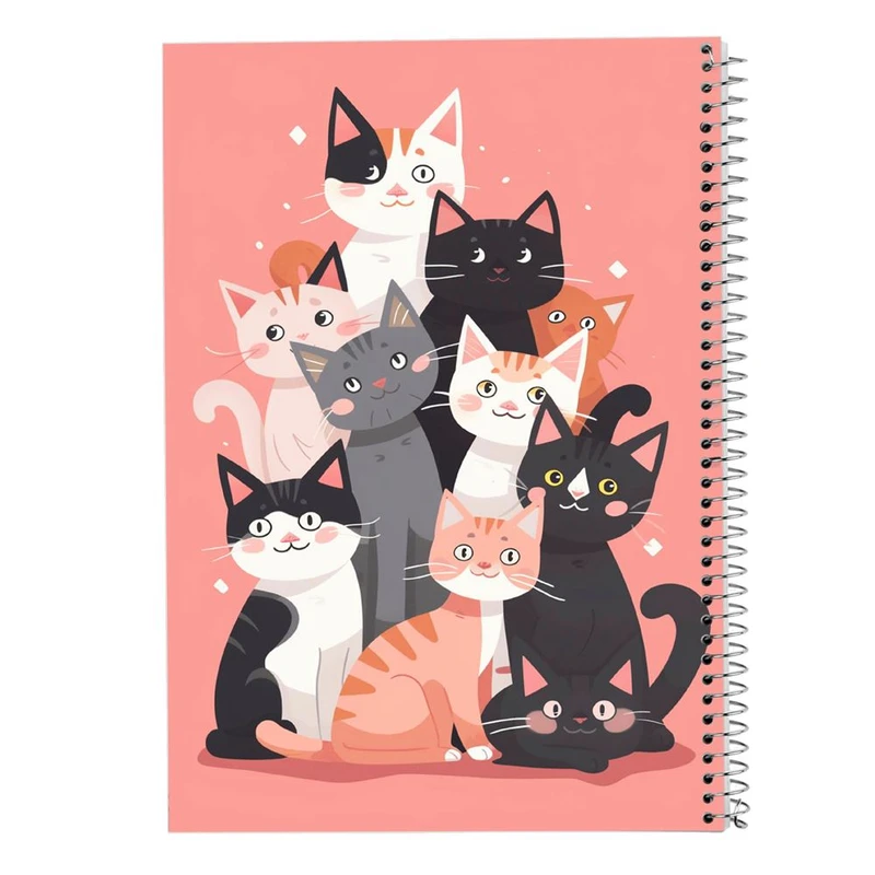 دفتر ژورنال نویسی 50 برگ مدوپد مدل نقطه ای طرح سگ و گربه کد DF17231