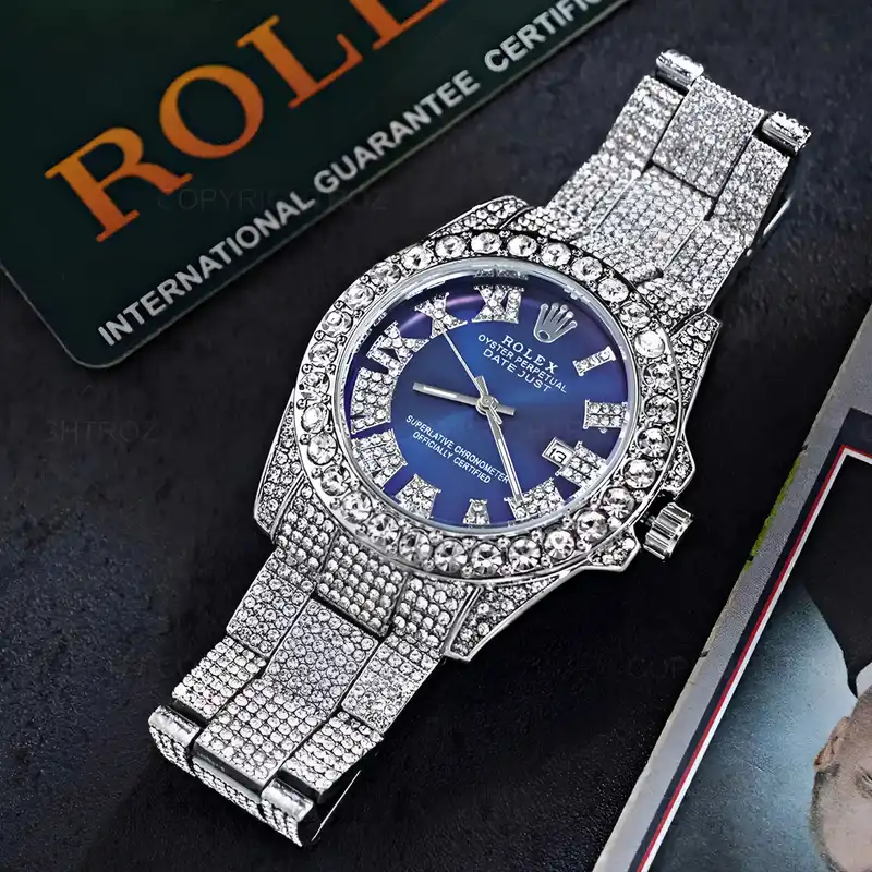 ساعت مچی عقربه ای  مدل فول نگین استون کد Av-Ro-5