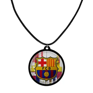 گردنبند مدل دوطرفه طرح بارسلونا کد S3746