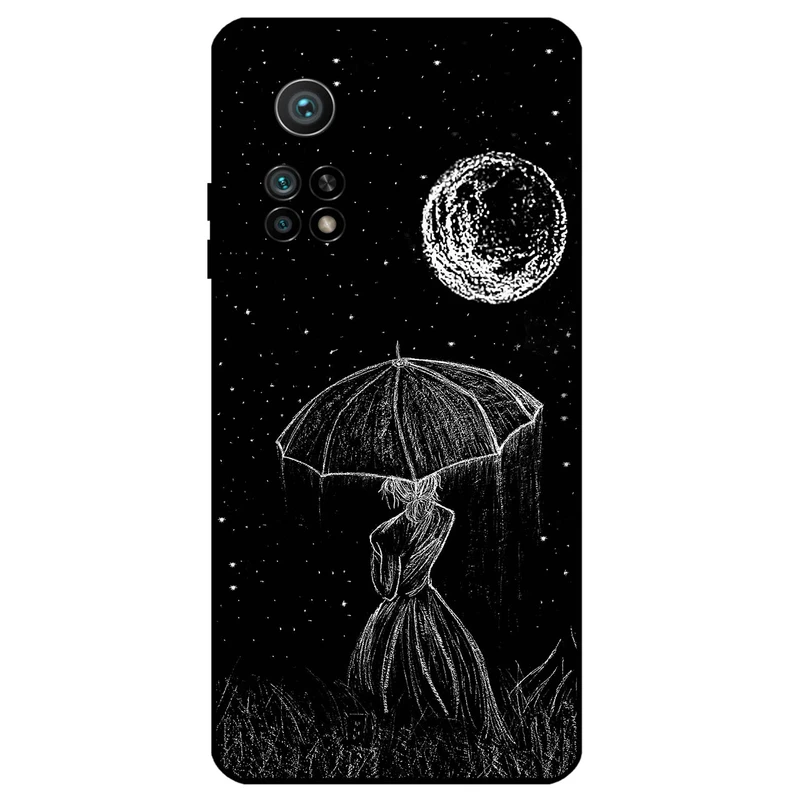 کاور مگافون طرح دختر و ماه مدل 1369 مناسب برای گوشی موبایل شیائومی Mi 10T / 10T Pro  