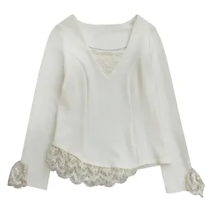 بلوز آستین بلند زنانه مدل گیپوردار کد wi2