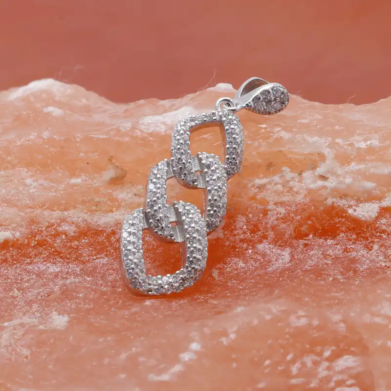 آویز گردنبند نقره زنانه مدل AMT_M025