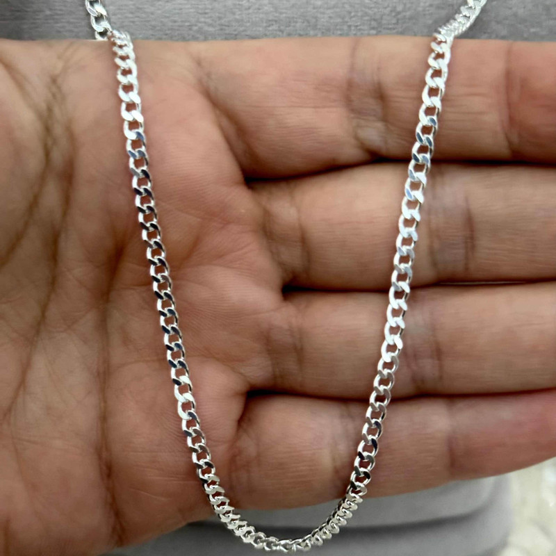 زنجیر نقره مردانه مدل rz9