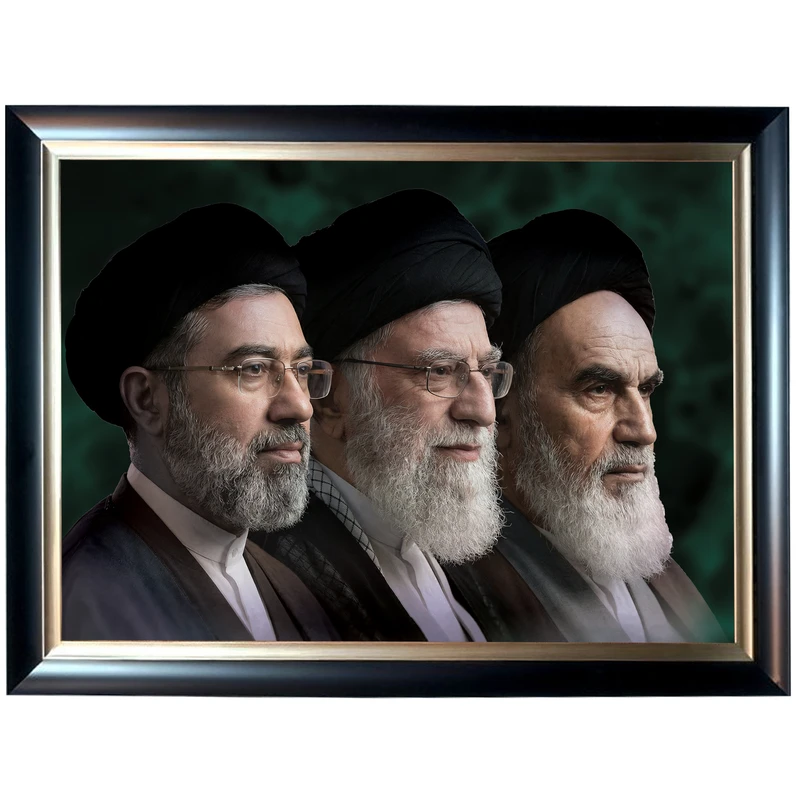 تابلو فرش ماشینی طرح سومین رهبر انقلاب اسلامی کد 40*60
