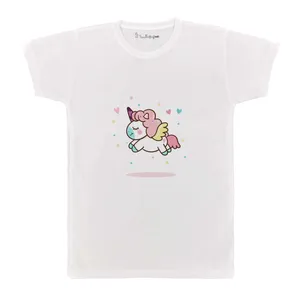 تی شرت بچگانه پرمانه طرح یونیکورن کد pmt.3352