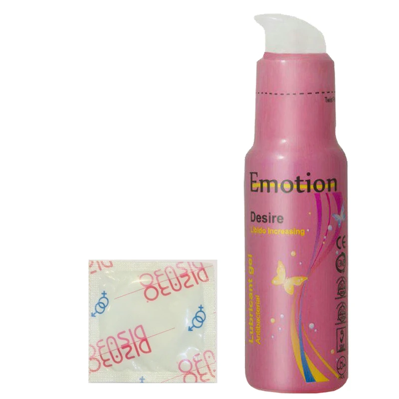 ژل افزایش میل جنسی ایموشن مدل Desire کد GE523-D حجم 75 میلی لیتر به همراه کاندوم دیزارو