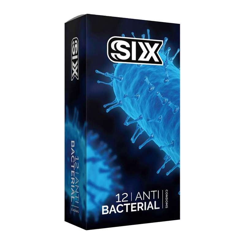 کاندوم سیکس مدل Anti Bacterial بسته 12 عددی کاندوم سیکس مدل Anti Bacterial بسته 12 عددی