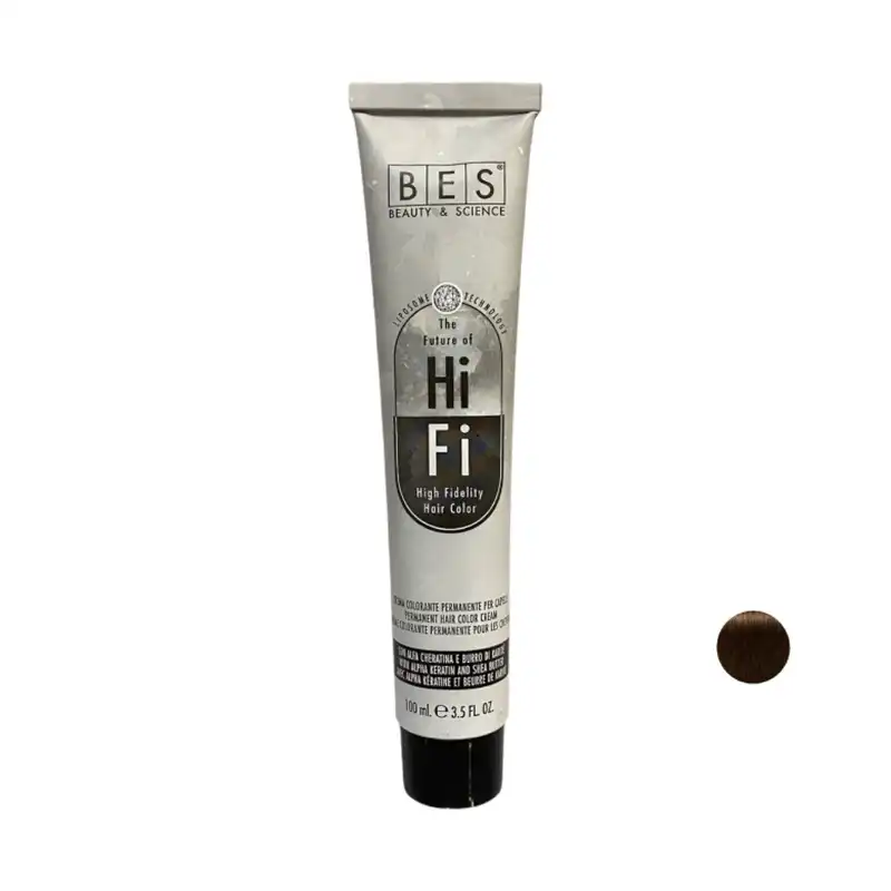 رنگ مو بس مدل ash شماره 4.3 حجم 100 میلی لیتر رنگ قهوه ای طلایی