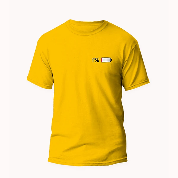 تی شرت آستین کوتاه مردانه مدل فانتزی باتری خالی کد mo010