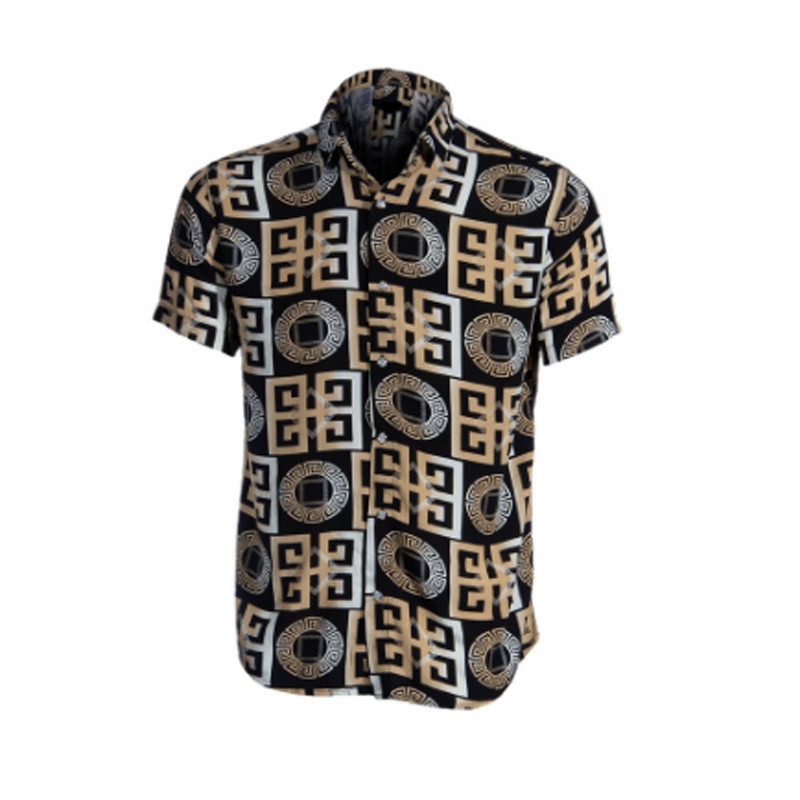 پیراهن آستین کوتاه مردانه مدل هاوایی کد VER-1402