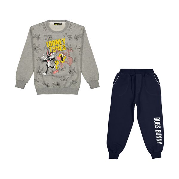 ست سویشرت و شلوار پسرانه خرس کوچولو مدل 2011247-93