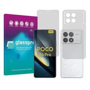Glass pro Resistant model matte screen protector suitable for Poco F6 Pro mobile phone along with the back of the phone