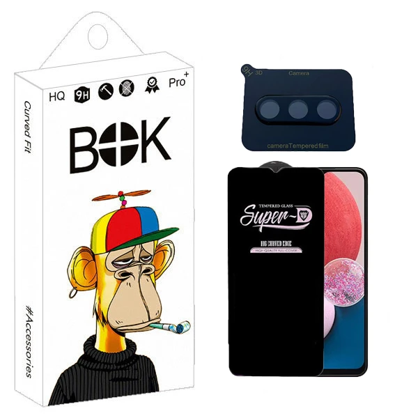 محافظ صفحه نمایش بوک مدل SuperD Guard مناسب برای گوشی موبایل سامسونگ Galaxy A13 به همراه محافظ لنز