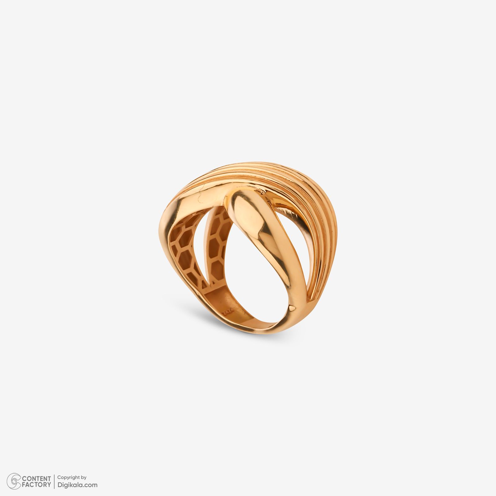 انگشتر طلا 18 عیار زنانه گلدم مدل R344004 سایز 56 -  - 6