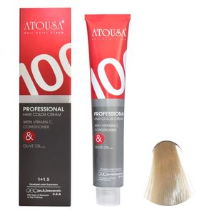 نقد و بررسی رنگ مو آتوسا شماره A10 حجم 100 میلی لیتر رنگ بلوند خاکستری خیلی خیلی روشن توسط خریداران